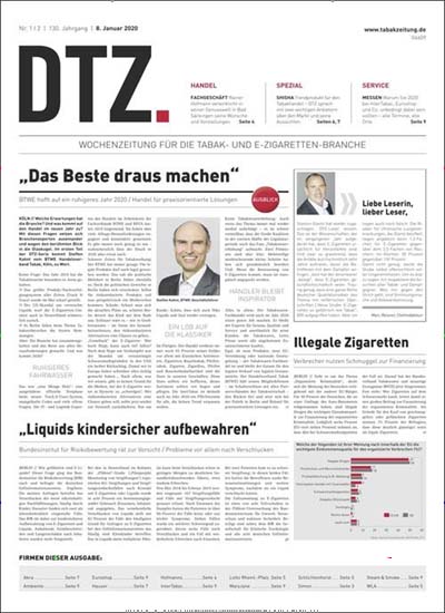 Titelbild der Ausgabe 112/2020 von Die Tabak Zeitung (DTZ). Diese Zeitschrift und viele weitere Gastronomiezeitschriften, Fashionmagazine, Beautymagazine als Abo oder epaper bei United Kiosk online kaufen.