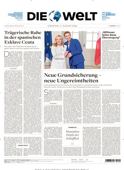 Titelbild der Ausgabe 153/2026 von Die Welt. Diese Zeitschrift und viele weitere Zeitungsabos als Abo oder epaper bei United Kiosk online kaufen.