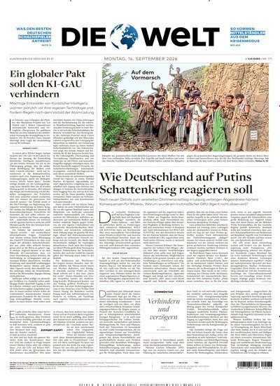 Titelbild der Ausgabe 177/2026 von Die Welt. Diese Zeitschrift und viele weitere Zeitungsabos als Abo oder epaper bei United Kiosk online kaufen.