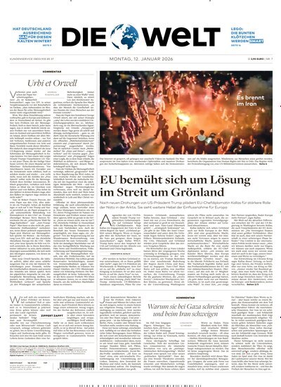 Titelbild der Ausgabe 7/2026 von Die Welt Gesamtausgabe. Diese Zeitschrift und viele weitere Zeitungsabos als Abo oder epaper bei United Kiosk online kaufen.