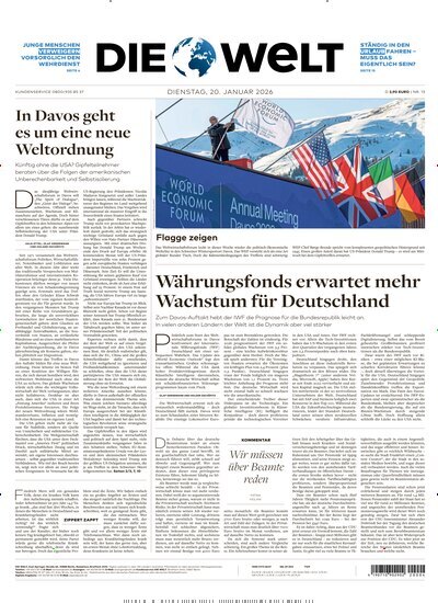 Titelbild der Ausgabe 13/2026 von Die Welt Gesamtausgabe. Diese Zeitschrift und viele weitere Zeitungsabos als Abo oder epaper bei United Kiosk online kaufen.