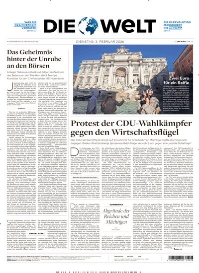 Titelbild der Ausgabe 23/2026 von Die Welt Gesamtausgabe. Diese Zeitschrift und viele weitere Zeitungsabos als Abo oder epaper bei United Kiosk online kaufen.