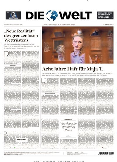 Titelbild der Ausgabe 25/2026 von Die Welt Gesamtausgabe. Diese Zeitschrift und viele weitere Zeitungsabos als Abo oder epaper bei United Kiosk online kaufen.