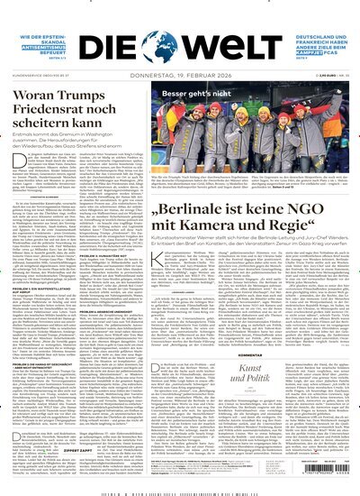 Titelbild der Ausgabe 35/2026 von Die Welt Gesamtausgabe. Diese Zeitschrift und viele weitere Zeitungsabos als Abo oder epaper bei United Kiosk online kaufen.