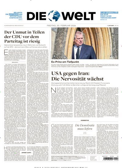 Titelbild der Ausgabe 36/2026 von Die Welt Gesamtausgabe. Diese Zeitschrift und viele weitere Zeitungsabos als Abo oder epaper bei United Kiosk online kaufen.