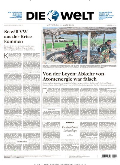 Titelbild der Ausgabe 49/2026 von Die Welt Gesamtausgabe. Diese Zeitschrift und viele weitere Zeitungsabos als Abo oder epaper bei United Kiosk online kaufen.