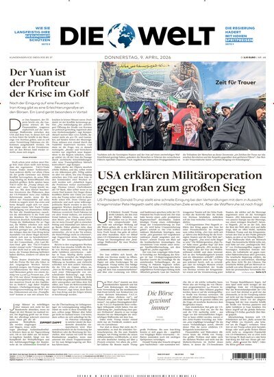 Titelbild der Ausgabe 68/2026 von Die Welt Gesamtausgabe. Diese Zeitschrift und viele weitere Zeitungsabos als Abo oder epaper bei United Kiosk online kaufen.