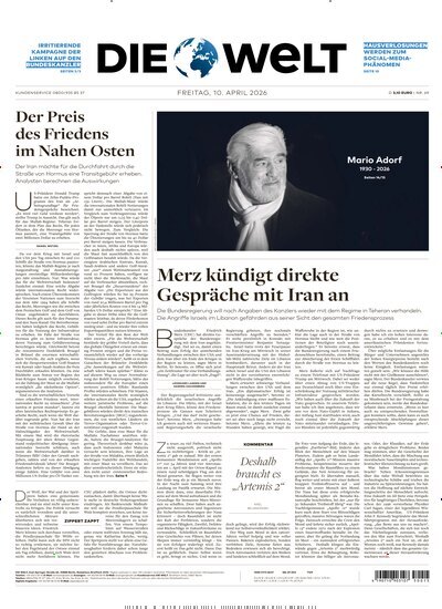 Titelbild der Ausgabe 69/2026 von Die Welt Gesamtausgabe. Diese Zeitschrift und viele weitere Zeitungsabos als Abo oder epaper bei United Kiosk online kaufen.