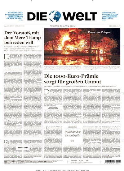 Titelbild der Ausgabe 74/2026 von Die Welt Gesamtausgabe. Diese Zeitschrift und viele weitere Zeitungsabos als Abo oder epaper bei United Kiosk online kaufen.