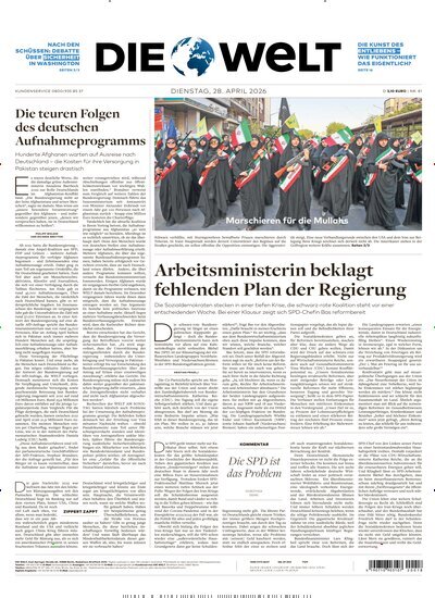 Titelbild der Ausgabe 81/2026 von Die Welt Gesamtausgabe. Diese Zeitschrift und viele weitere Zeitungsabos als Abo oder epaper bei United Kiosk online kaufen.