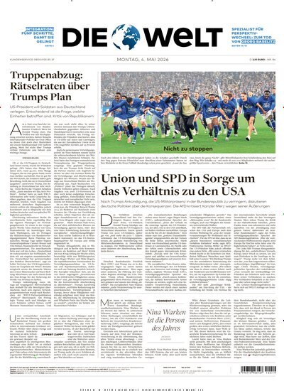 Titelbild der Ausgabe 84/2026 von Die Welt Gesamtausgabe. Diese Zeitschrift und viele weitere Zeitungsabos als Abo oder epaper bei United Kiosk online kaufen.
