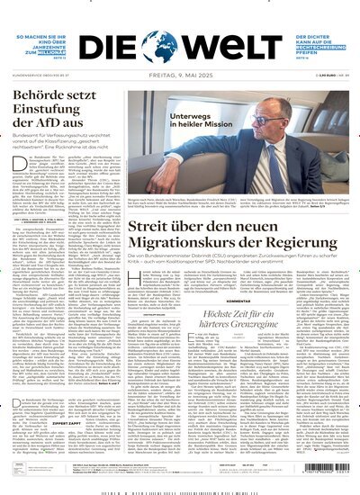 Titelbild der Ausgabe 89/2025 von Die Welt Gesamtausgabe. Diese Zeitschrift und viele weitere Zeitungsabos als Abo oder epaper bei United Kiosk online kaufen.