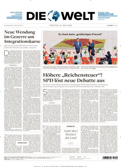 Titelbild der Ausgabe 92/2026 von Die Welt Gesamtausgabe. Diese Zeitschrift und viele weitere Zeitungsabos als Abo oder epaper bei United Kiosk online kaufen.