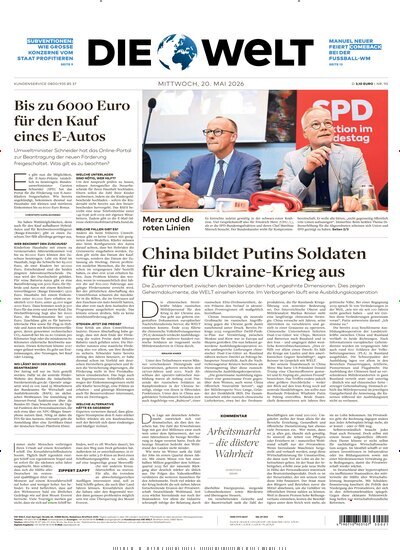 Titelbild der Ausgabe 95/2026 von Die Welt Gesamtausgabe. Diese Zeitschrift und viele weitere Zeitungsabos als Abo oder epaper bei United Kiosk online kaufen.