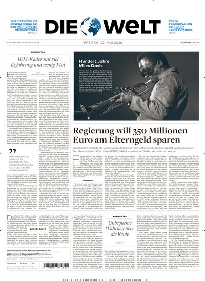 Titelbild der Ausgabe 97/2026 von Die Welt Gesamtausgabe. Diese Zeitschrift und viele weitere Zeitungsabos als Abo oder epaper bei United Kiosk online kaufen.