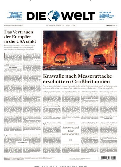 Titelbild der Ausgabe 110/2026 von Die Welt Gesamtausgabe. Diese Zeitschrift und viele weitere Zeitungsabos als Abo oder epaper bei United Kiosk online kaufen.