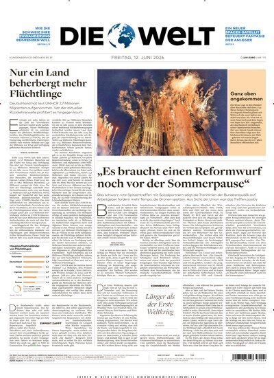 Titelbild der Ausgabe 111/2026 von Die Welt Gesamtausgabe. Diese Zeitschrift und viele weitere Zeitungsabos als Abo oder epaper bei United Kiosk online kaufen.