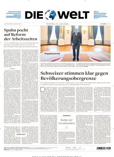 Titelbild der Ausgabe 112/2026 von Die Welt Gesamtausgabe. Diese Zeitschrift und viele weitere Zeitungsabos als Abo oder epaper bei United Kiosk online kaufen.
