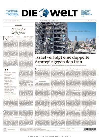 Titelbild der Ausgabe 113/2025 von Die Welt Gesamtausgabe. Diese Zeitschrift und viele weitere Zeitungsabos als Abo oder epaper bei United Kiosk online kaufen.