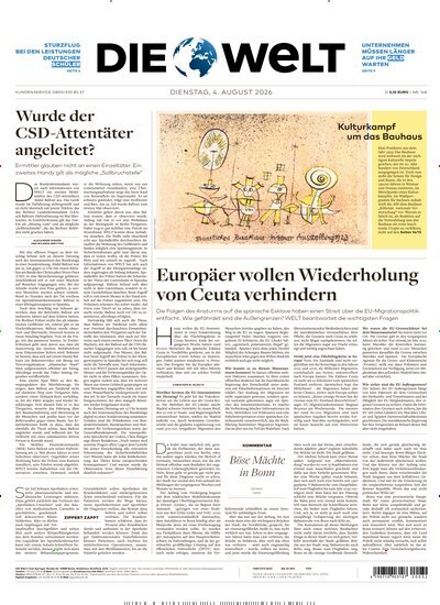 Titelbild der Ausgabe 148/2026 von Die Welt Gesamtausgabe. Diese Zeitschrift und viele weitere Zeitungsabos als Abo oder epaper bei United Kiosk online kaufen.