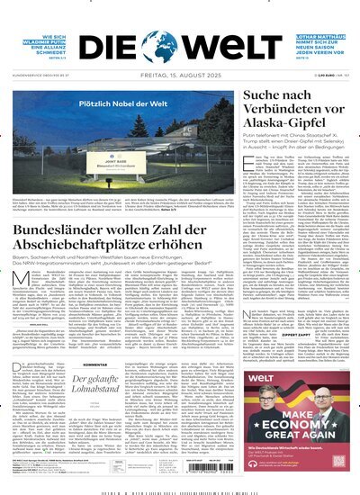 Titelbild der Ausgabe 157/2025 von Die Welt Gesamtausgabe. Diese Zeitschrift und viele weitere Zeitungsabos als Abo oder epaper bei United Kiosk online kaufen.