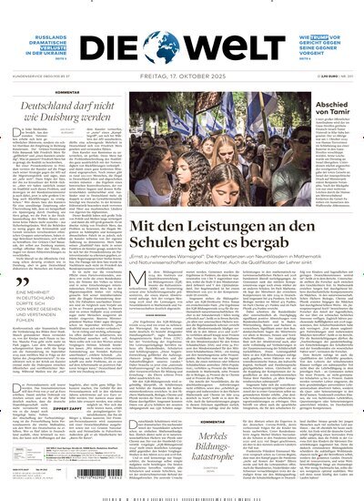 Titelbild der Ausgabe 200/2025 von Die Welt Gesamtausgabe. Diese Zeitschrift und viele weitere Zeitungsabos als Abo oder epaper bei United Kiosk online kaufen.