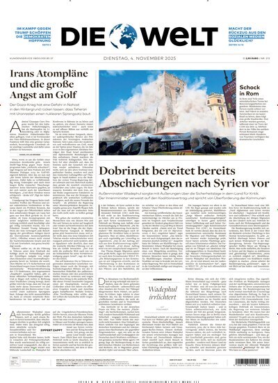 Titelbild der Ausgabe 212/2025 von Die Welt Gesamtausgabe. Diese Zeitschrift und viele weitere Zeitungsabos als Abo oder epaper bei United Kiosk online kaufen.
