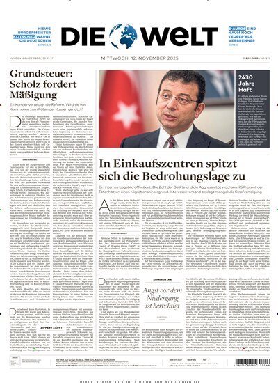 Titelbild der Ausgabe 218/2025 von Die Welt Gesamtausgabe. Diese Zeitschrift und viele weitere Zeitungsabos als Abo oder epaper bei United Kiosk online kaufen.