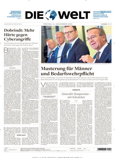 Titelbild der Ausgabe 220/2025 von Die Welt Gesamtausgabe. Diese Zeitschrift und viele weitere Zeitungsabos als Abo oder epaper bei United Kiosk online kaufen.