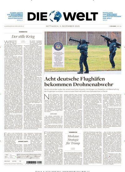Titelbild der Ausgabe 233/2025 von Die Welt Gesamtausgabe. Diese Zeitschrift und viele weitere Zeitungsabos als Abo oder epaper bei United Kiosk online kaufen.