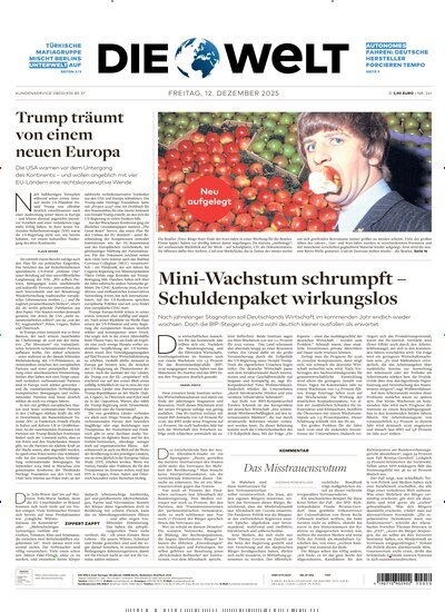 Titelbild der Ausgabe 240/2025 von Die Welt Gesamtausgabe. Diese Zeitschrift und viele weitere Zeitungsabos als Abo oder epaper bei United Kiosk online kaufen.