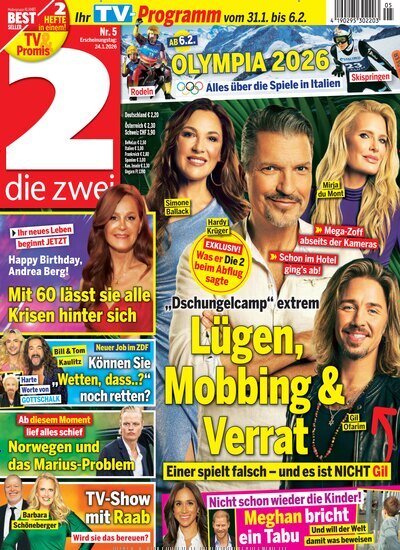 Titelbild der Ausgabe 5/2026 von die zwei. Diese Zeitschrift und viele weitere Programmzeitschriften als Abo oder epaper bei United Kiosk online kaufen.
