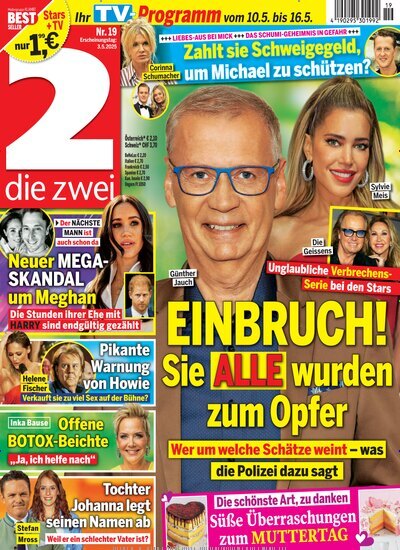 Titelbild der Ausgabe 19/2025 von die zwei. Diese Zeitschrift und viele weitere Programmzeitschriften als Abo oder epaper bei United Kiosk online kaufen.
