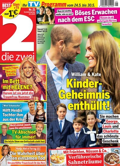 Titelbild der Ausgabe 21/2025 von die zwei. Diese Zeitschrift und viele weitere Programmzeitschriften als Abo oder epaper bei United Kiosk online kaufen.