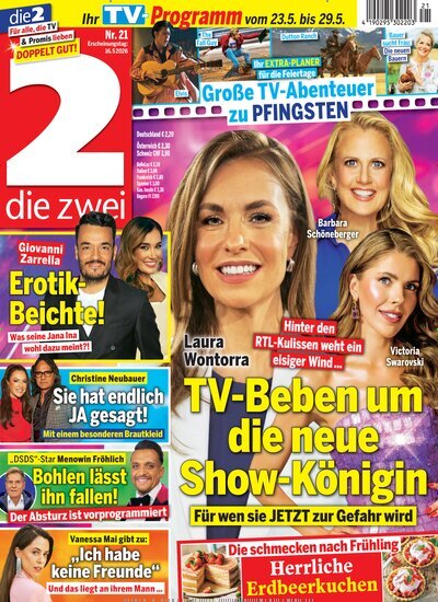 Titelbild der Ausgabe 21/2026 von die zwei. Diese Zeitschrift und viele weitere Programmzeitschriften als Abo oder epaper bei United Kiosk online kaufen.