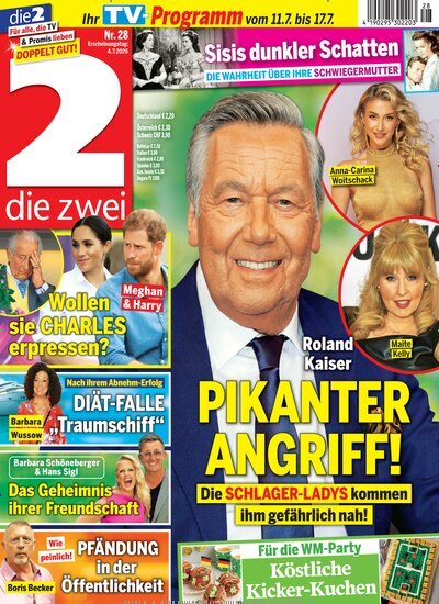 Titelbild der Ausgabe 28/2026 von die zwei. Diese Zeitschrift und viele weitere Programmzeitschriften als Abo oder epaper bei United Kiosk online kaufen.