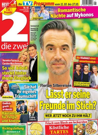 Titelbild der Ausgabe 41/2025 von die zwei. Diese Zeitschrift und viele weitere Programmzeitschriften als Abo oder epaper bei United Kiosk online kaufen.