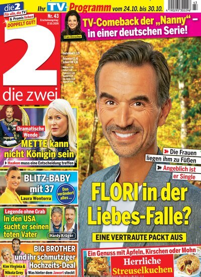 Titelbild der Ausgabe 43/2026 von die zwei. Diese Zeitschrift und viele weitere Programmzeitschriften als Abo oder epaper bei United Kiosk online kaufen.