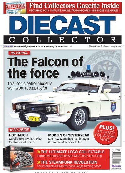 Titelbild der Ausgabe 1/2026 von Diecast Collector. Diese Zeitschrift und viele weitere Computerzeitschriften, Tabletmagazine und Smartphonemagazine als Abo oder epaper bei United Kiosk online kaufen.