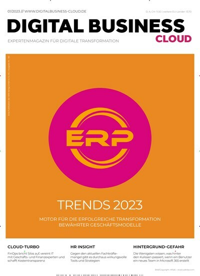 Titelbild der Ausgabe 1/2023 von Digital Business Cloud. Diese Zeitschrift und viele weitere Businessmagazine als Abo oder epaper bei United Kiosk online kaufen.