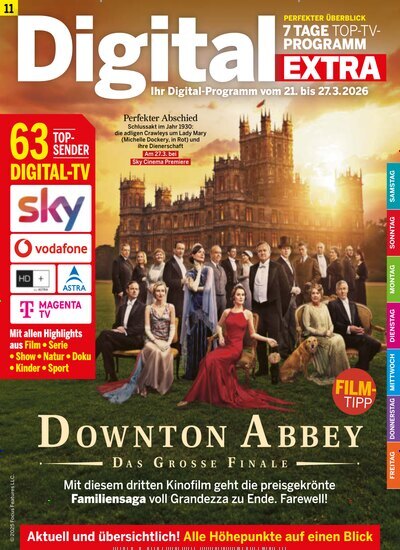 Titelbild der Ausgabe 11/2026 von Digital EXTRA. Diese Zeitschrift und viele weitere Programmzeitschriften als Abo oder epaper bei United Kiosk online kaufen.