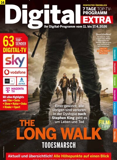 Titelbild der Ausgabe 14/2026 von Digital EXTRA. Diese Zeitschrift und viele weitere Programmzeitschriften als Abo oder epaper bei United Kiosk online kaufen.