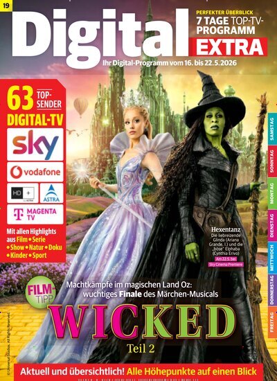 Titelbild der Ausgabe 19/2026 von Digital EXTRA. Diese Zeitschrift und viele weitere Programmzeitschriften als Abo oder epaper bei United Kiosk online kaufen.