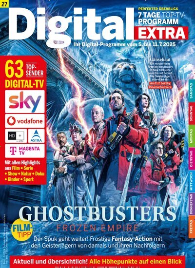 Titelbild der Ausgabe 27/2025 von Digital EXTRA. Diese Zeitschrift und viele weitere Programmzeitschriften als Abo oder epaper bei United Kiosk online kaufen.