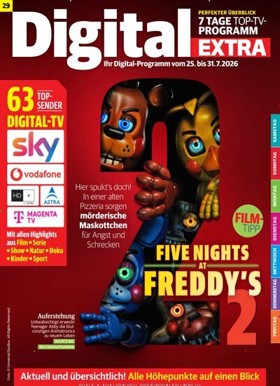 Titelbild der Ausgabe 29/2026 von Digital EXTRA. Diese Zeitschrift und viele weitere Programmzeitschriften als Abo oder epaper bei United Kiosk online kaufen.