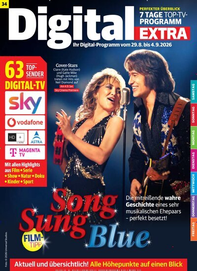 Titelbild der Ausgabe 34/2026 von Digital EXTRA. Diese Zeitschrift und viele weitere Programmzeitschriften als Abo oder epaper bei United Kiosk online kaufen.