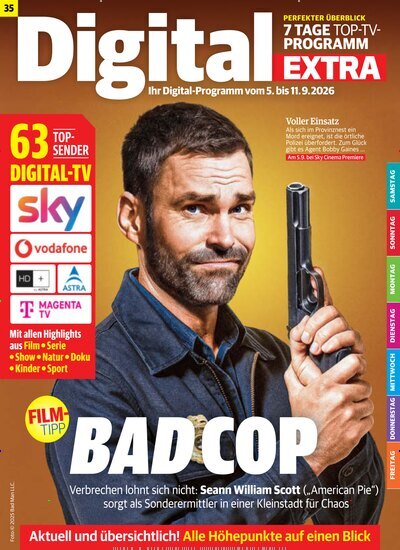 Titelbild der Ausgabe 35/2026 von Digital EXTRA. Diese Zeitschrift und viele weitere Programmzeitschriften als Abo oder epaper bei United Kiosk online kaufen.