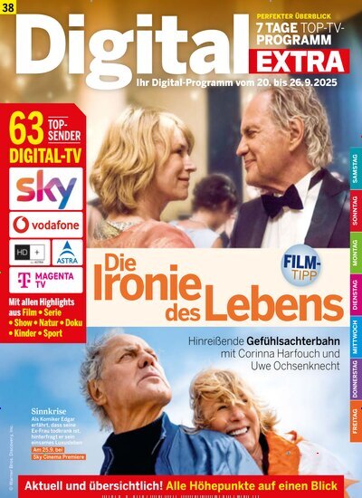 Titelbild der Ausgabe 38/2025 von Digital EXTRA. Diese Zeitschrift und viele weitere Programmzeitschriften als Abo oder epaper bei United Kiosk online kaufen.