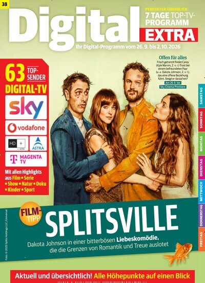 Titelbild der Ausgabe 38/2026 von Digital EXTRA. Diese Zeitschrift und viele weitere Programmzeitschriften als Abo oder epaper bei United Kiosk online kaufen.