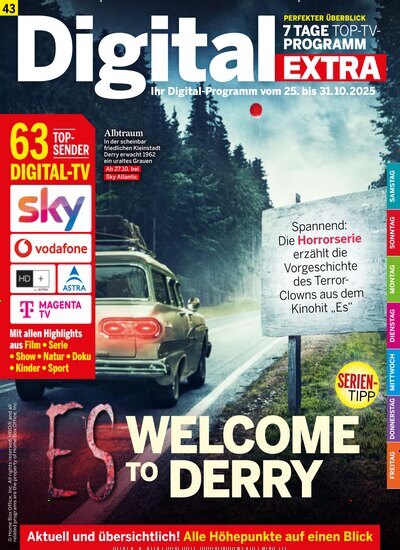 Titelbild der Ausgabe 43/2025 von Digital EXTRA. Diese Zeitschrift und viele weitere Programmzeitschriften als Abo oder epaper bei United Kiosk online kaufen.